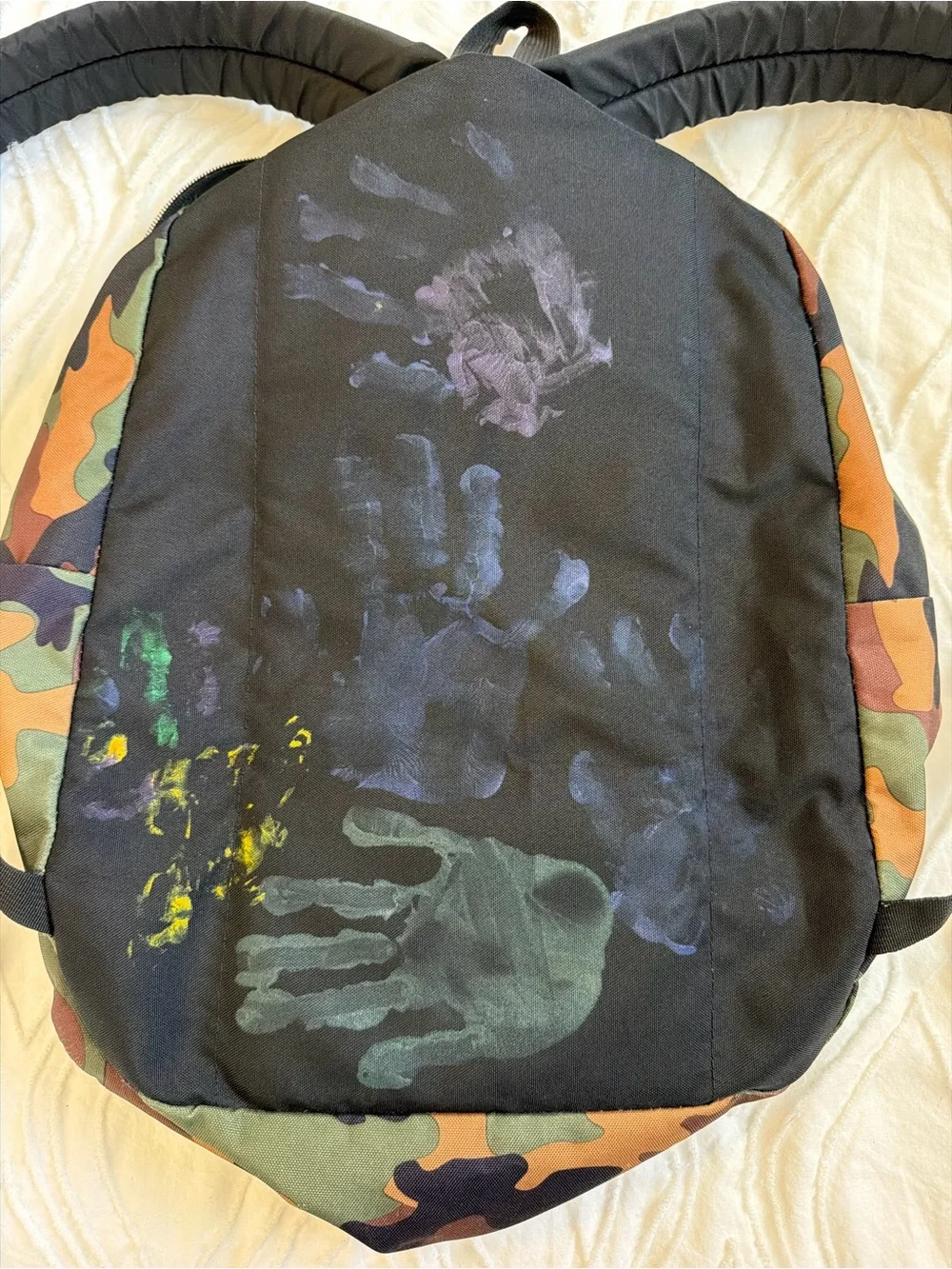 Jansport Woodland Camo Backpack in Green and Brown